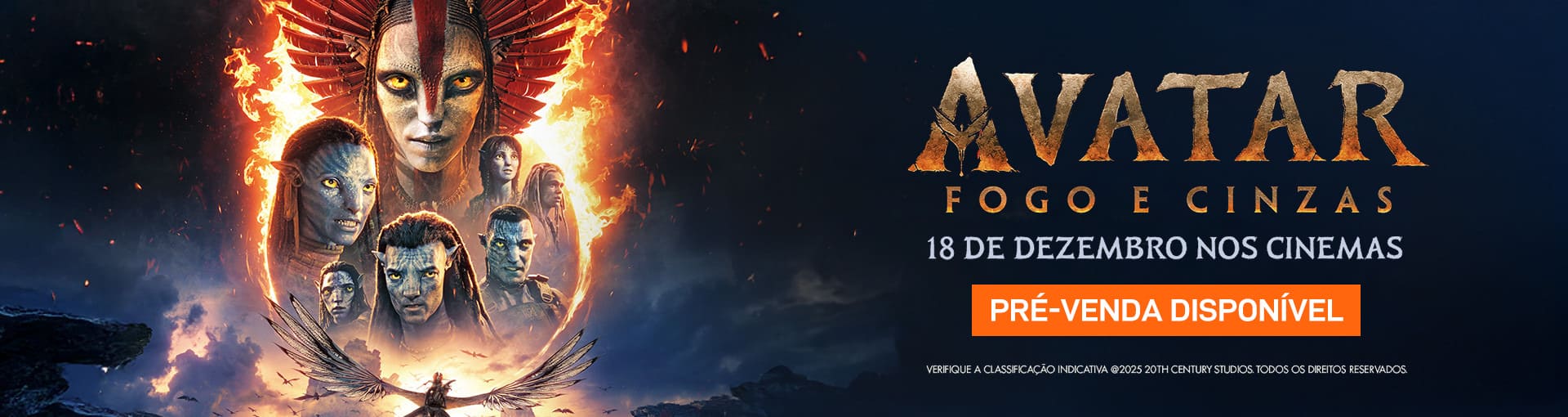 Banner: Avatar: Fogo e Cinzas